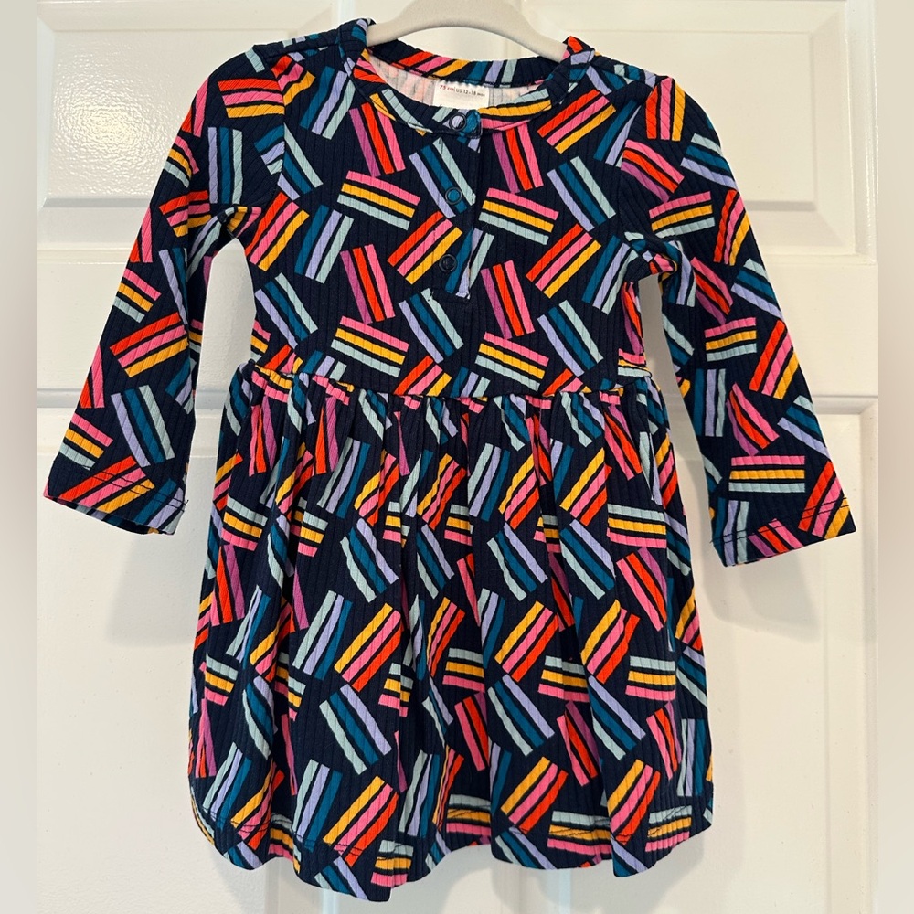 Hanna Andersson Rainbow 🌈 Geometric Kids Dress, 12-18m